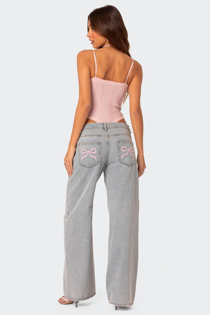 Hope | Jeans con Lazos Bordados