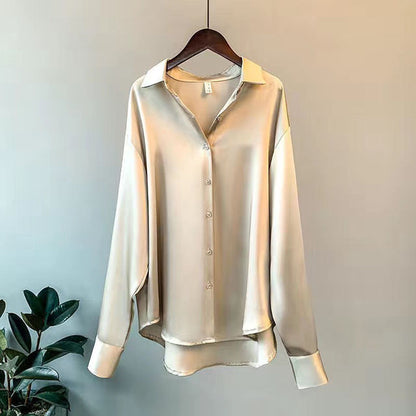 Florence | Blusa Satinada Manga Larga