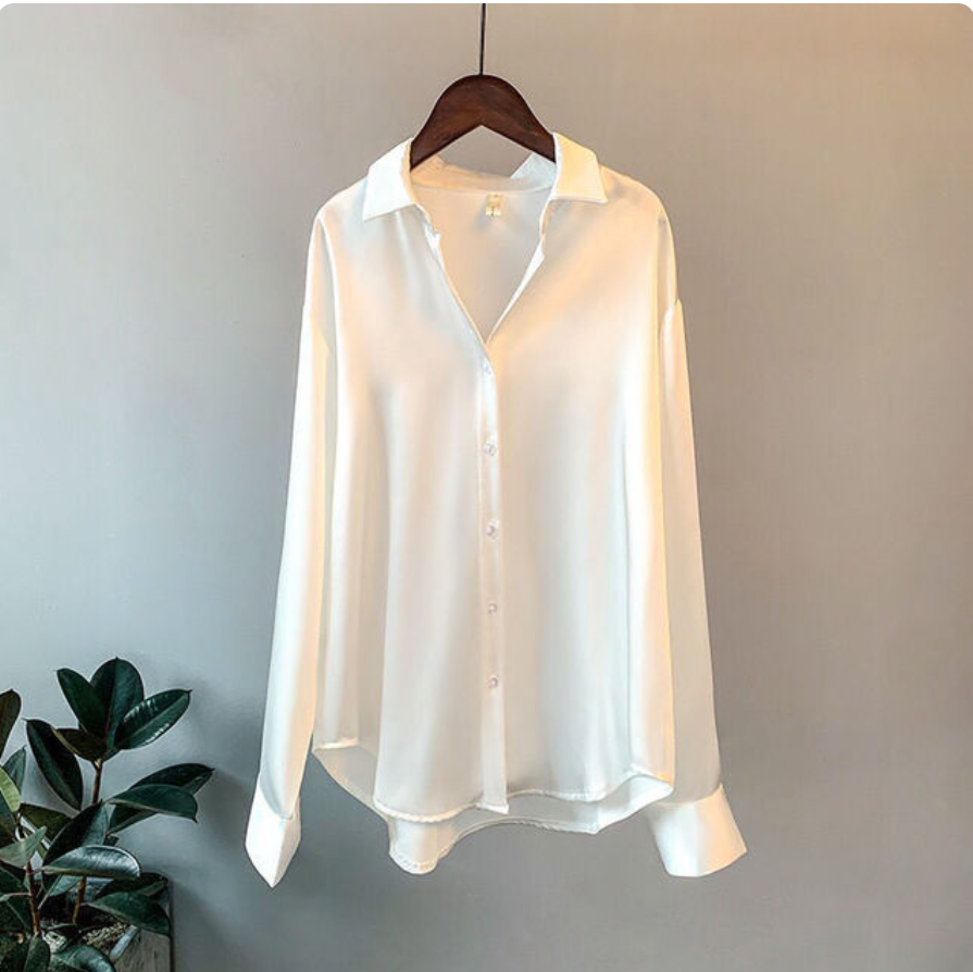 Florence | Blusa Satinada Manga Larga