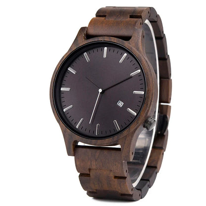 Elias | Reloj Madera Nogal Cuarzo