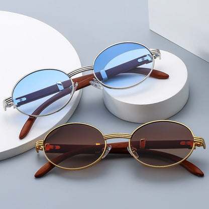 Sandro | Gafas Sol Vintage Madera Doradas