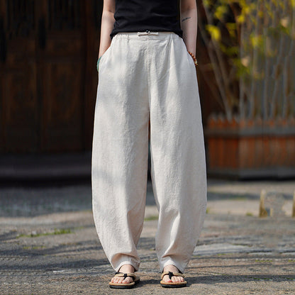 Edo | Pantalón Lino Pierna Ancha