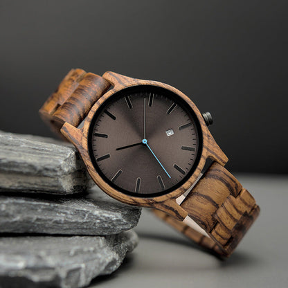 Elias | Reloj Madera Nogal Cuarzo