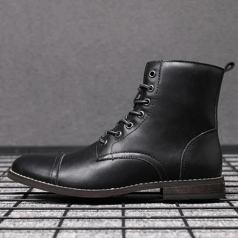 Manchester | Botas de Piel con Cordones