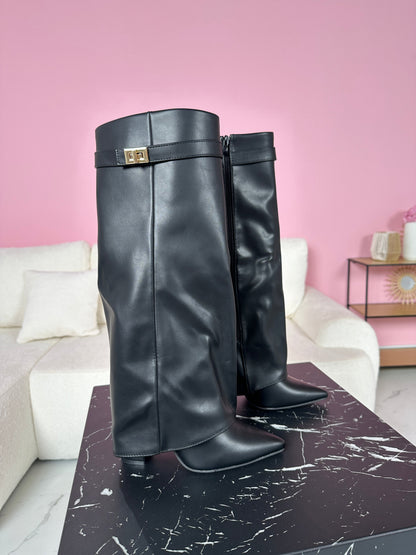 Serena | Botas de Cuero Negras