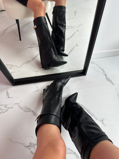 Serena | Botas de Cuero Negras