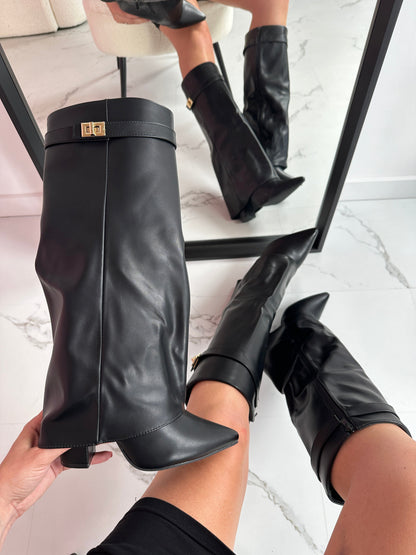 Serena | Botas de Cuero Negras