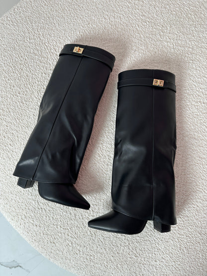 Serena | Botas de Cuero Negras