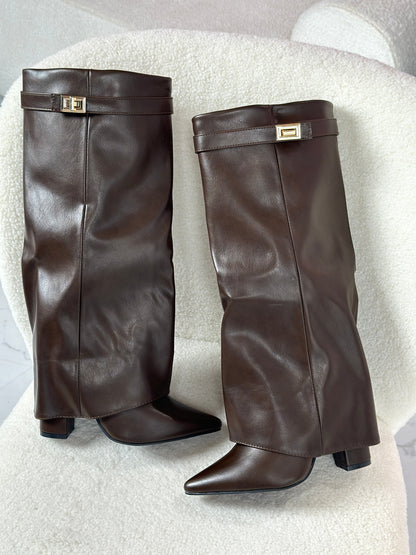 Vivienne | Botas de Cuero Marrón