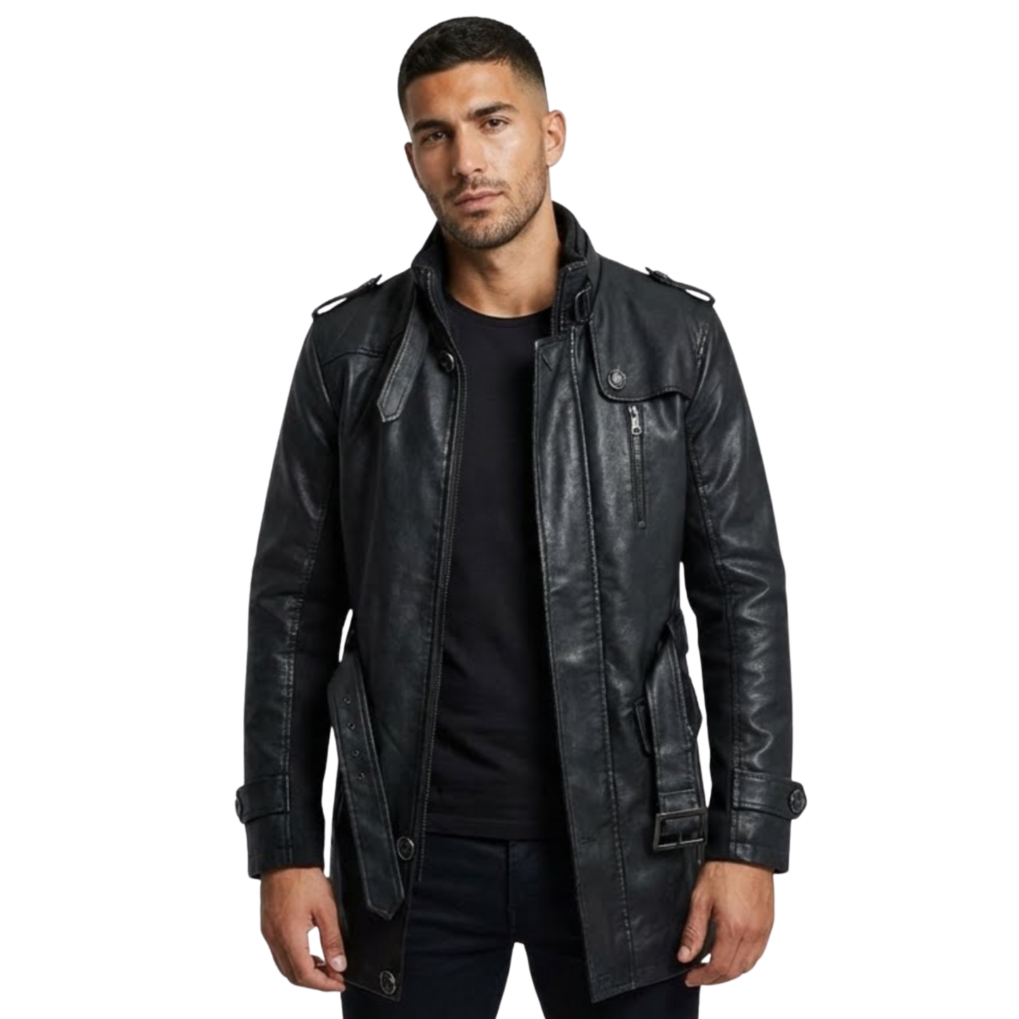 Alberto | Cazadora Motera Larga Piel