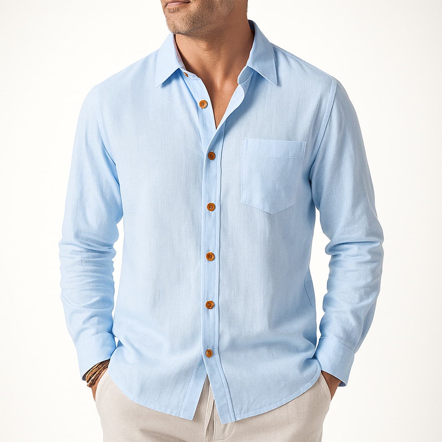 Beckett | Camisa de Lino con Bolsillo