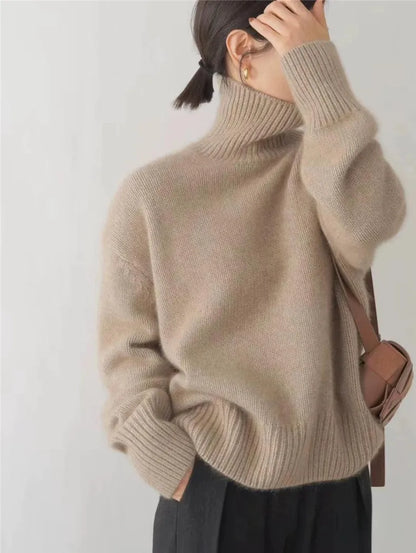 Mia | Jersey de Cuello Alto de Cachemira
