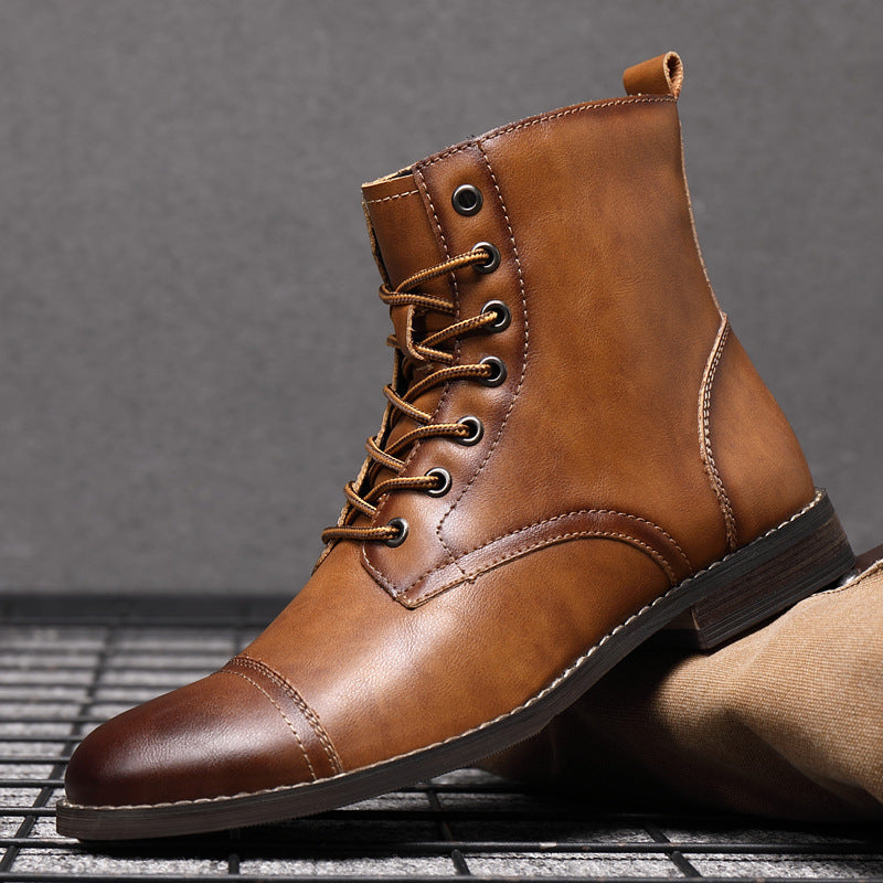 Manchester | Botas de Piel con Cordones