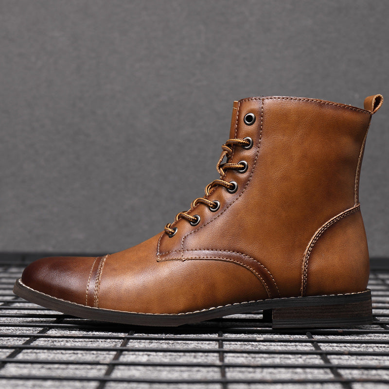 Manchester | Botas de Piel con Cordones