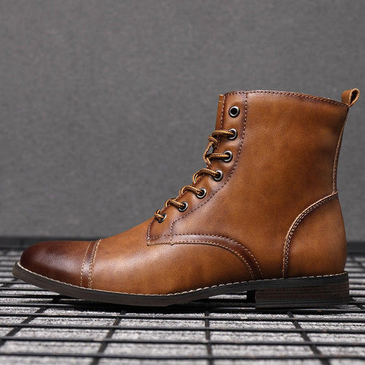 Manchester | Botas de Piel con Cordones