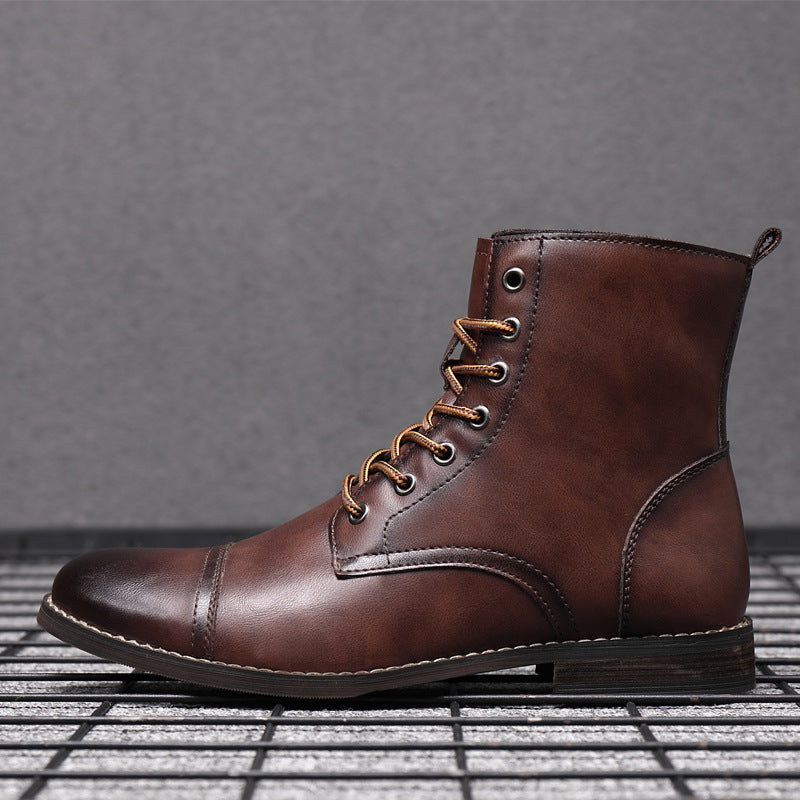 Manchester | Botas de Piel con Cordones