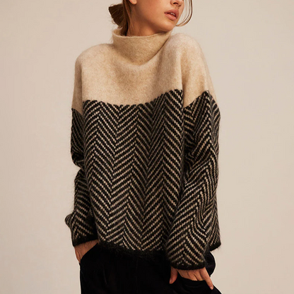 Nora | Jersey Bicolor Cuello Alto