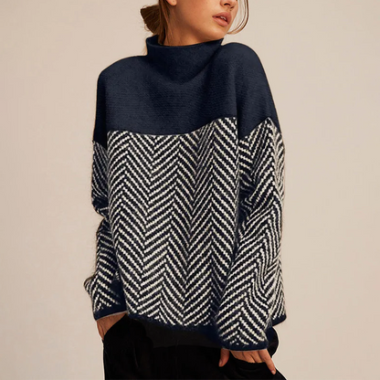Nora | Jersey Bicolor Cuello Alto