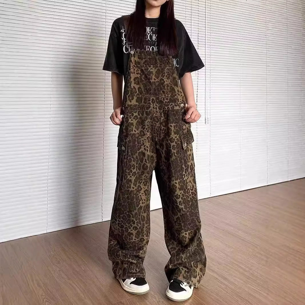 Luntian | Mono Peto Pierna Ancha Leopardo Vintage