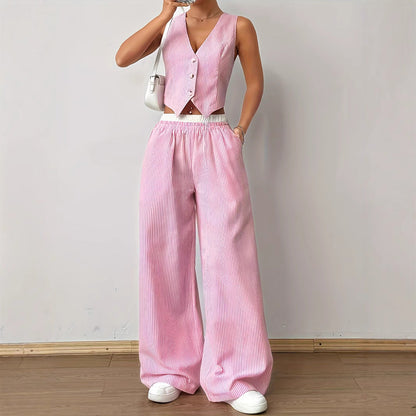 Dulce | Conjunto Dos Piezas Rayas Sin Mangas