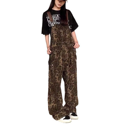 Luntian | Mono Peto Pierna Ancha Leopardo Vintage