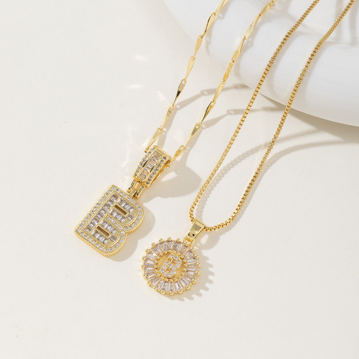 Aisha | Pack de 2 Collares Colgantes con Inicial Elegantes