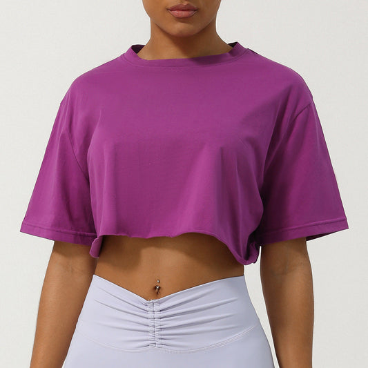 Cassia | Camiseta Crop de Ajuste Relajado