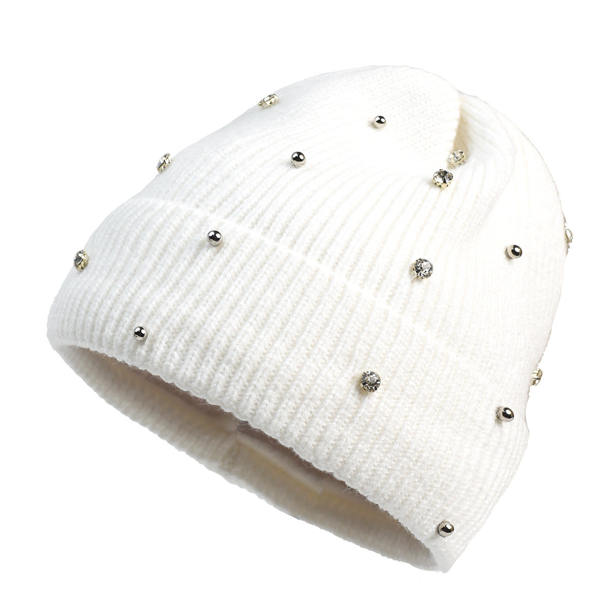 Yvette | Gorro Acogedor con Detalles de Cuentas Brillantes
