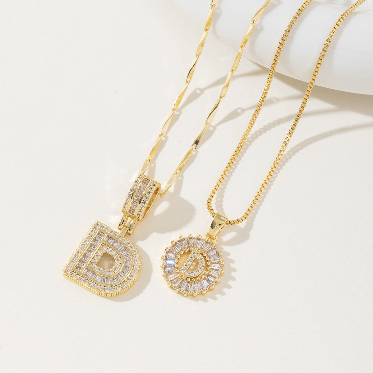 Aisha | Pack de 2 Collares Colgantes con Inicial Elegantes