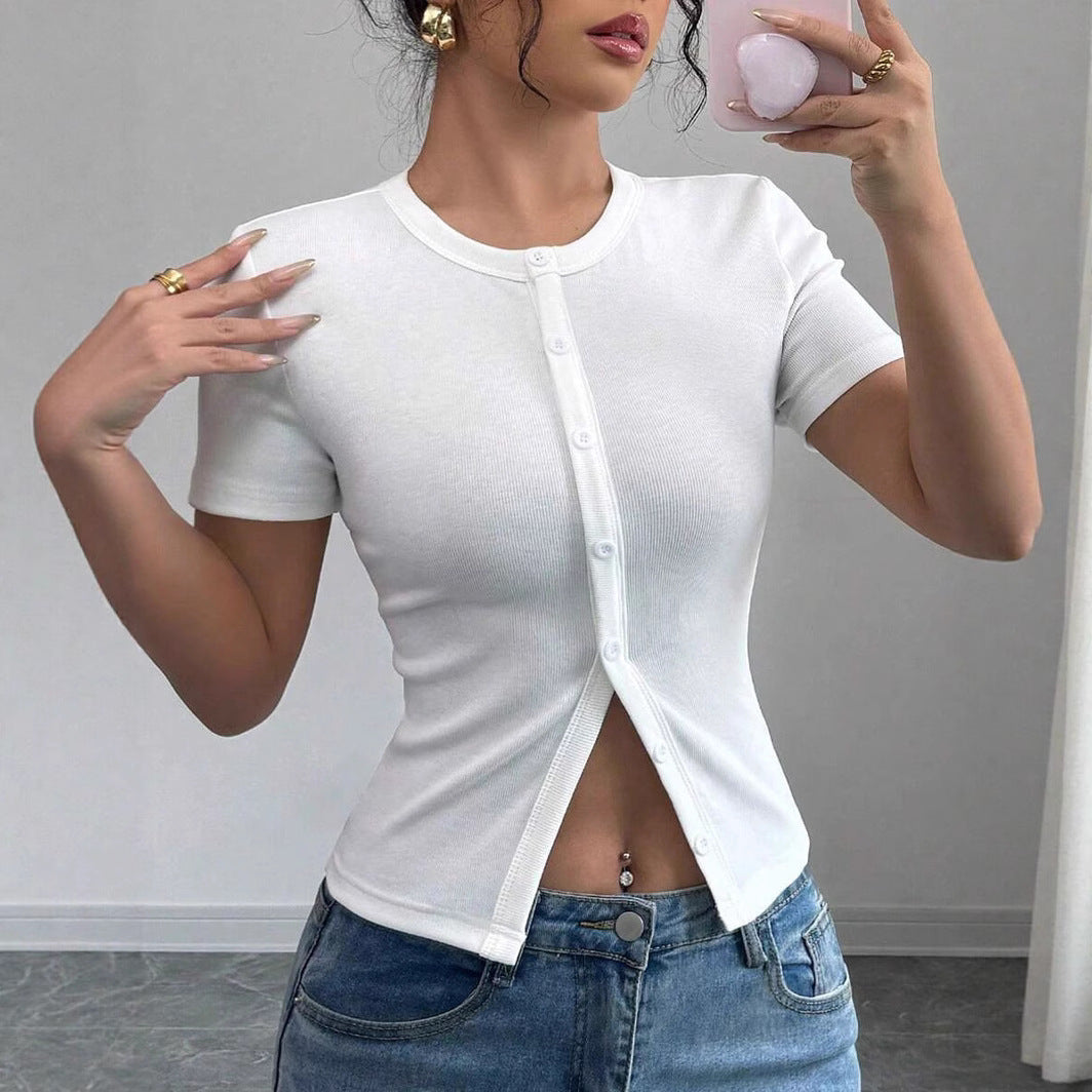 Hati | Camisa Relajada de Verano de Manga Corta con Botones