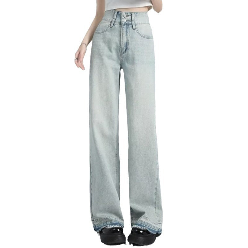 Mavina | Jeans de Verano de Ajuste Holgado con Dobladillo