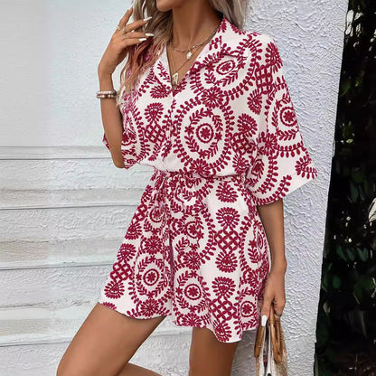 Philomena | Mono Corto Floral Estilo Boho Verano