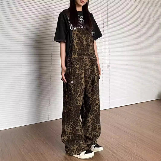 Luntian | Mono Peto Pierna Ancha Leopardo Vintage