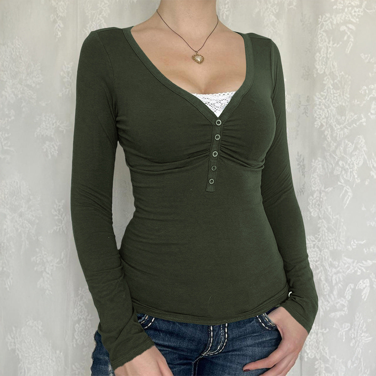 Palya | Camiseta Cómoda de Manga Larga con Cuello en V