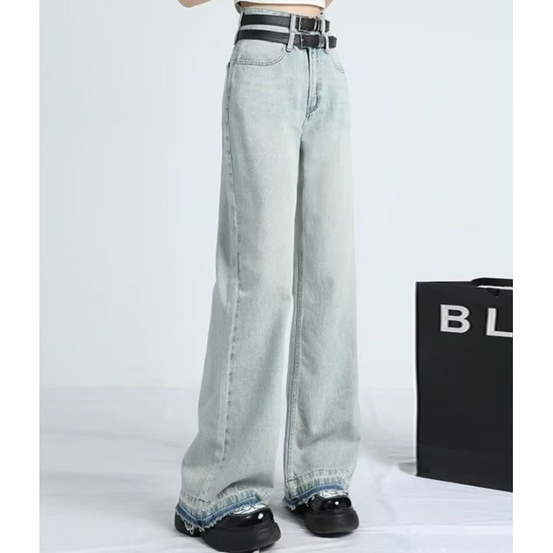 Mavina | Jeans de Verano de Ajuste Holgado con Dobladillo