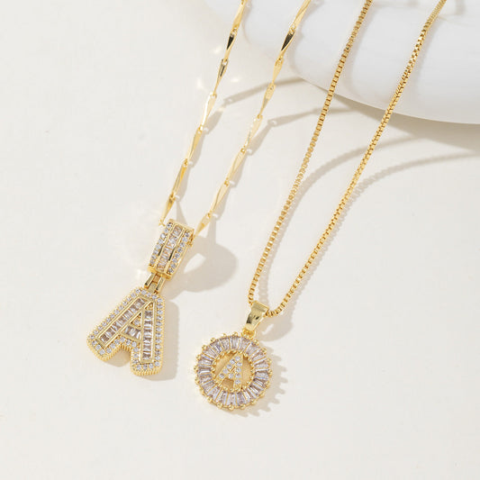 Aisha | Pack de 2 Collares Colgantes con Inicial Elegantes