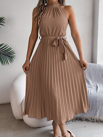 Cedrine | Vestido Midi Plisado Elegante
