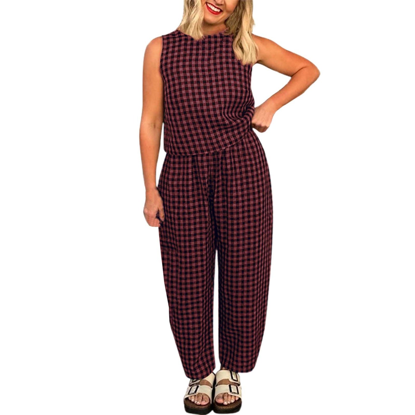 Elarami | Conjunto Ligero Casual de Dos Piezas sin Mangas