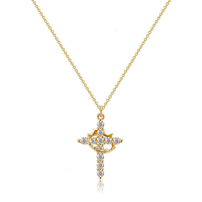 Clarisse | Collar Clásico con Cruz y Corona