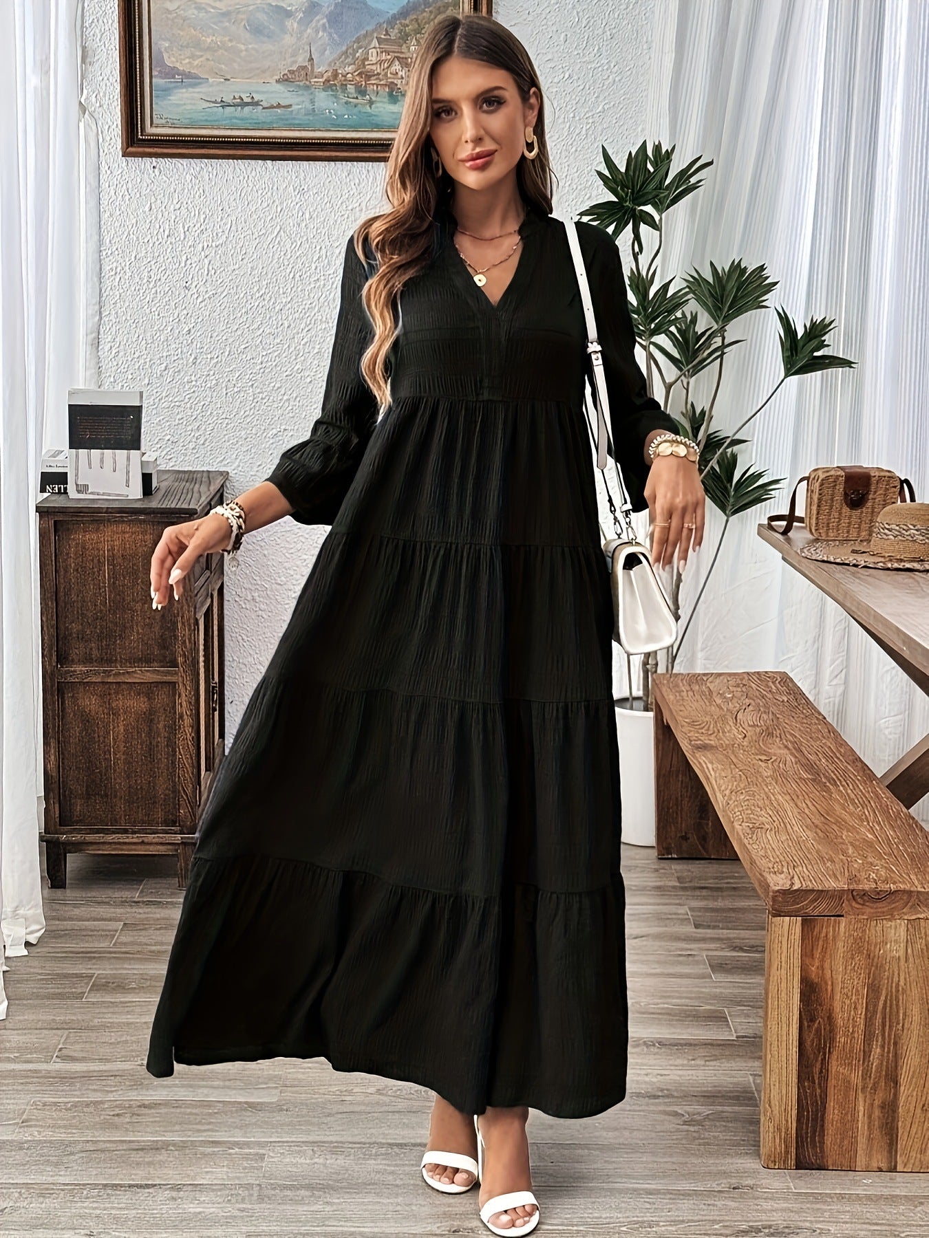 Stella | Vestido Maxi Casual Escote V Verano