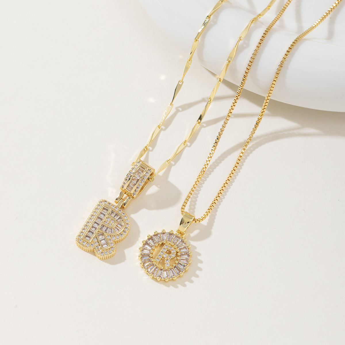 Aisha | Pack de 2 Collares Colgantes con Inicial Elegantes