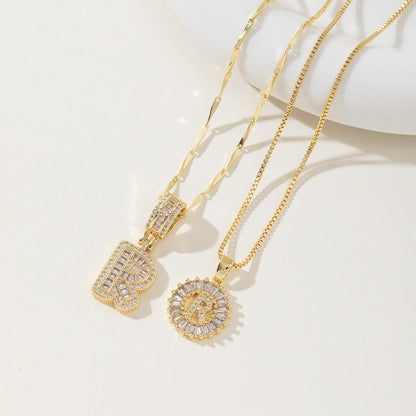 Aisha | Pack de 2 Collares Colgantes con Inicial Elegantes