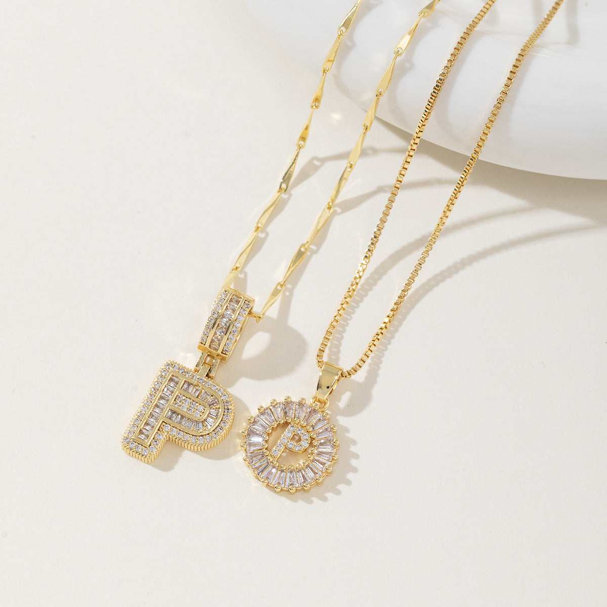 Aisha | Pack de 2 Collares Colgantes con Inicial Elegantes