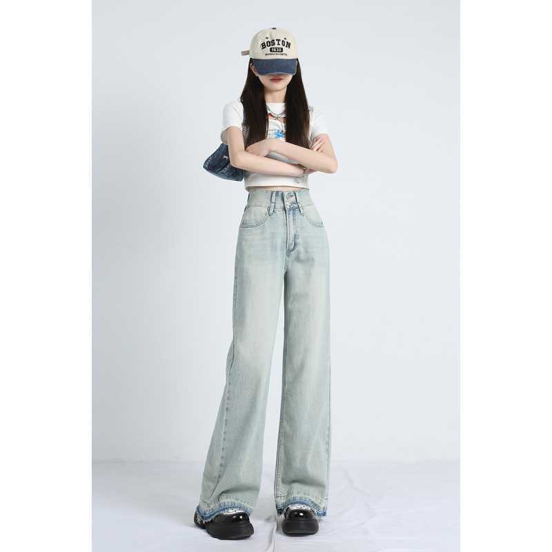 Mavina | Jeans de Verano de Ajuste Holgado con Dobladillo