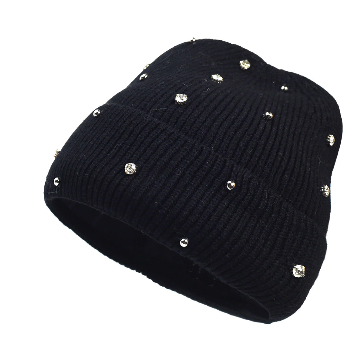 Yvette | Gorro Acogedor con Detalles de Cuentas Brillantes