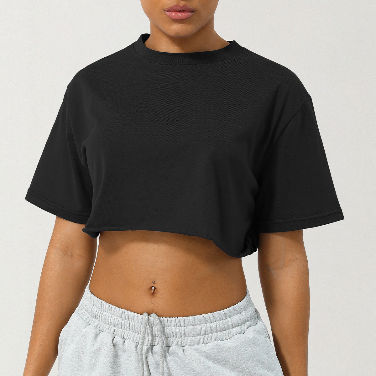 Cassia | Camiseta Crop de Ajuste Relajado