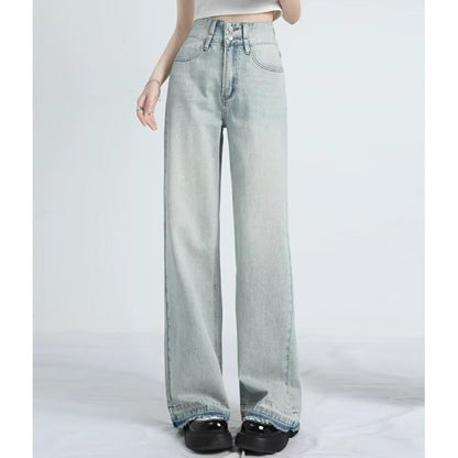 Mavina | Jeans de Verano de Ajuste Holgado con Dobladillo
