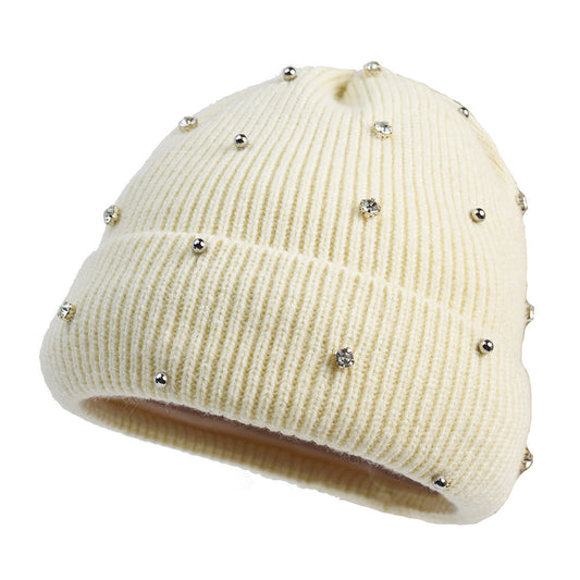 Yvette | Gorro Acogedor con Detalles de Cuentas Brillantes