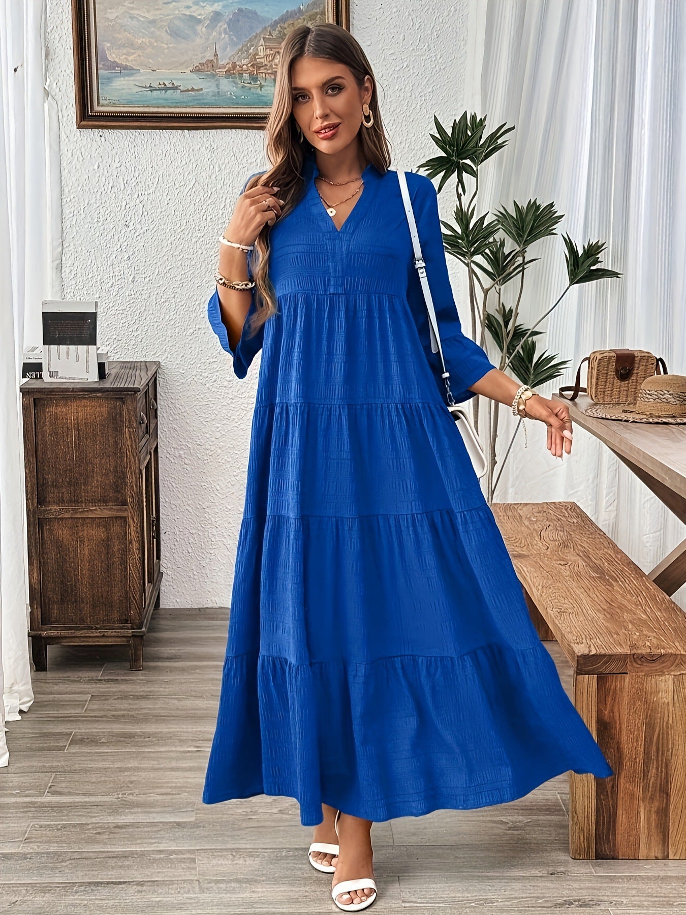 Stella | Vestido Maxi Casual Escote V Verano