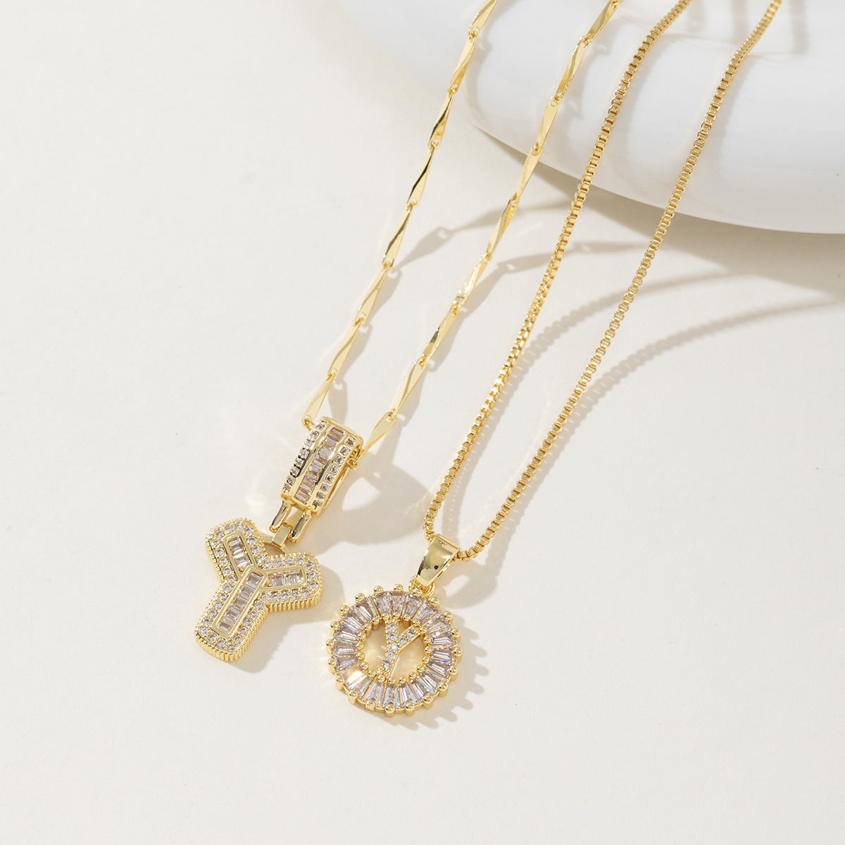 Aisha | Pack de 2 Collares Colgantes con Inicial Elegantes